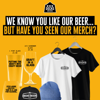 Docks Beers eCommerce merch branding