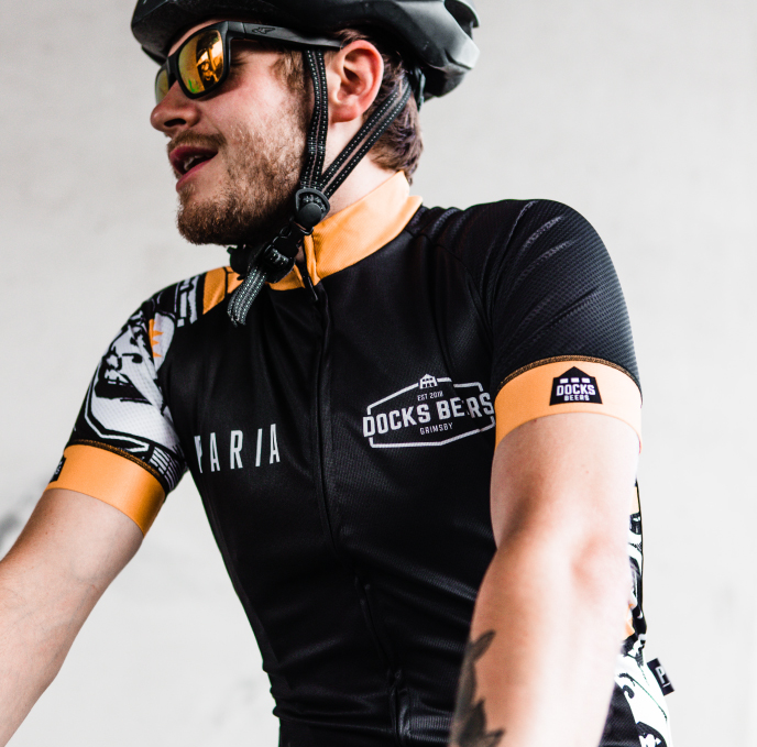 Docks Beers branded cycle jersey