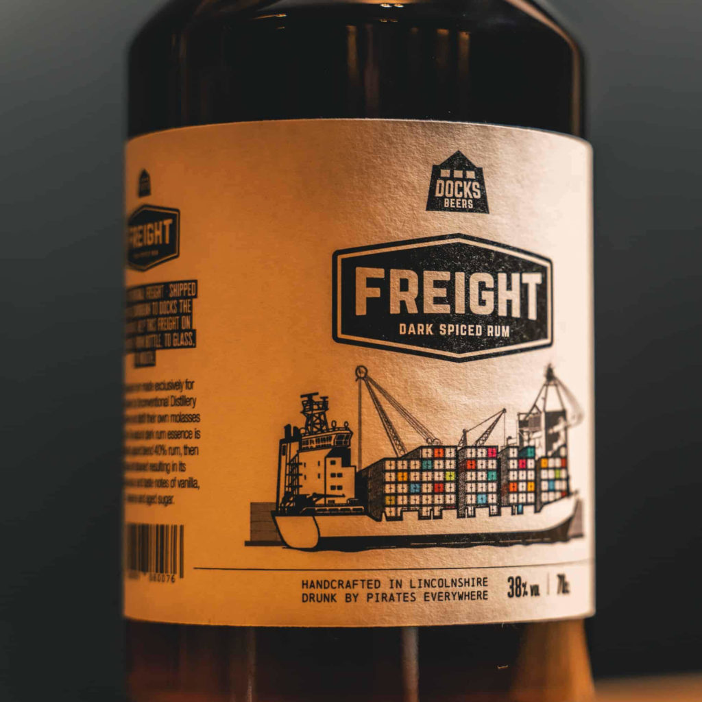 Docks Beers Freight - Dark Spiced Rum Bottle Art