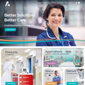 Agile Medical website shown as featured image 406x406px