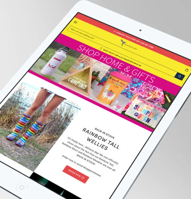 Evercreatures website shown on a tablet