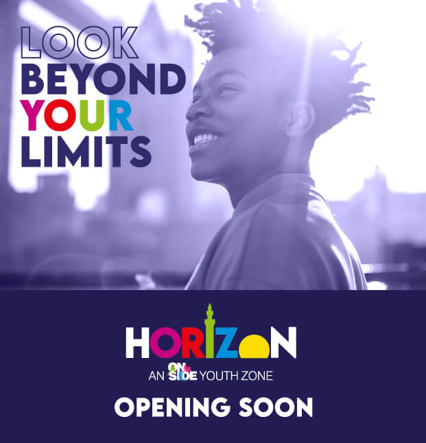 Horizon Youth Zone "Opening Soon" creative