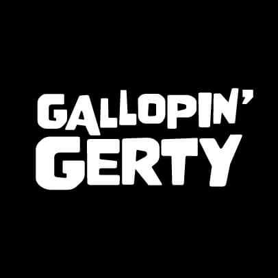 Gallopin Gerty Logo for Omega Drinks Nose Art product range