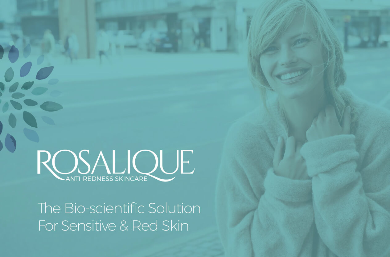 Rosalique Skincare banner with strapline