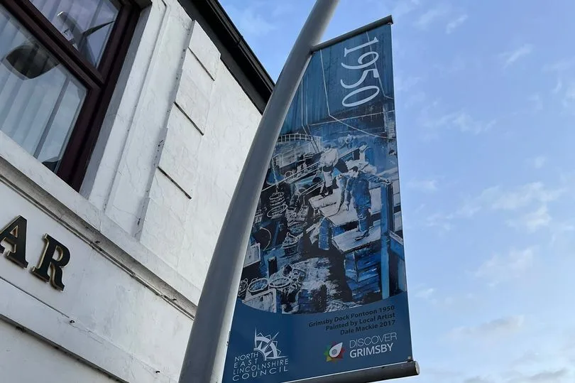 The 1950s banner on Freeman Street (Image: North East Lincolnshire Council)