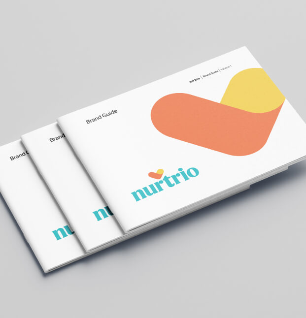 Nurtrio brand guidelines document front cover