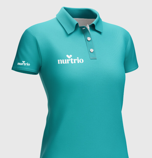 Alternate Nurtrio polo shirt design for brand guidelines