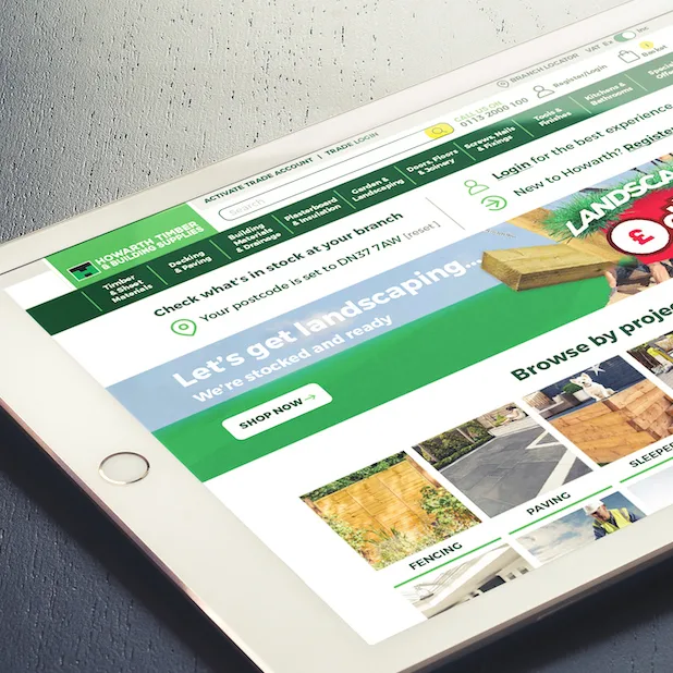 An ipad displaying a website with user experience (UX) design.