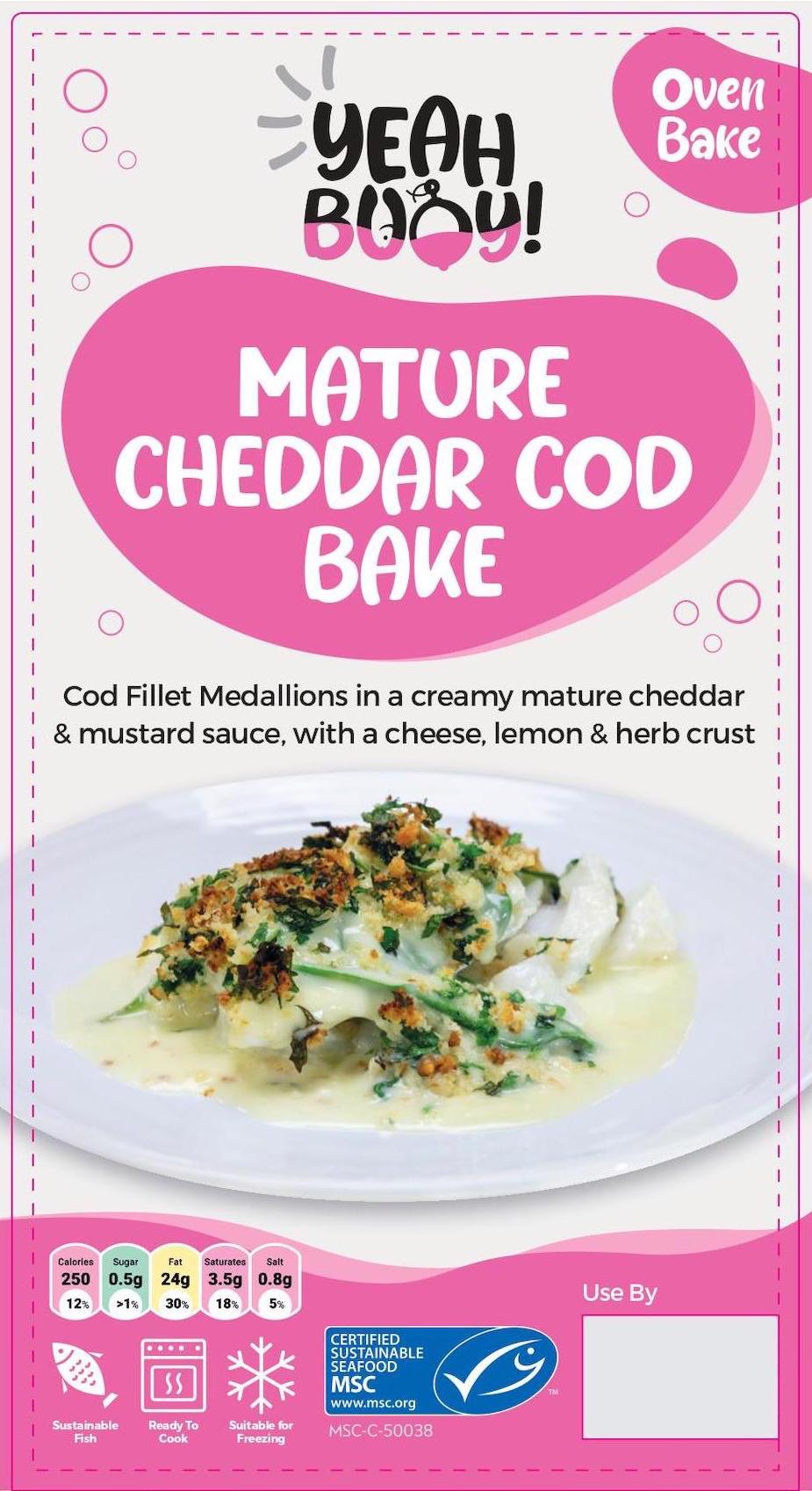 Yeah Buoy! - a package of nature cheddar cod bake for Waitrose.