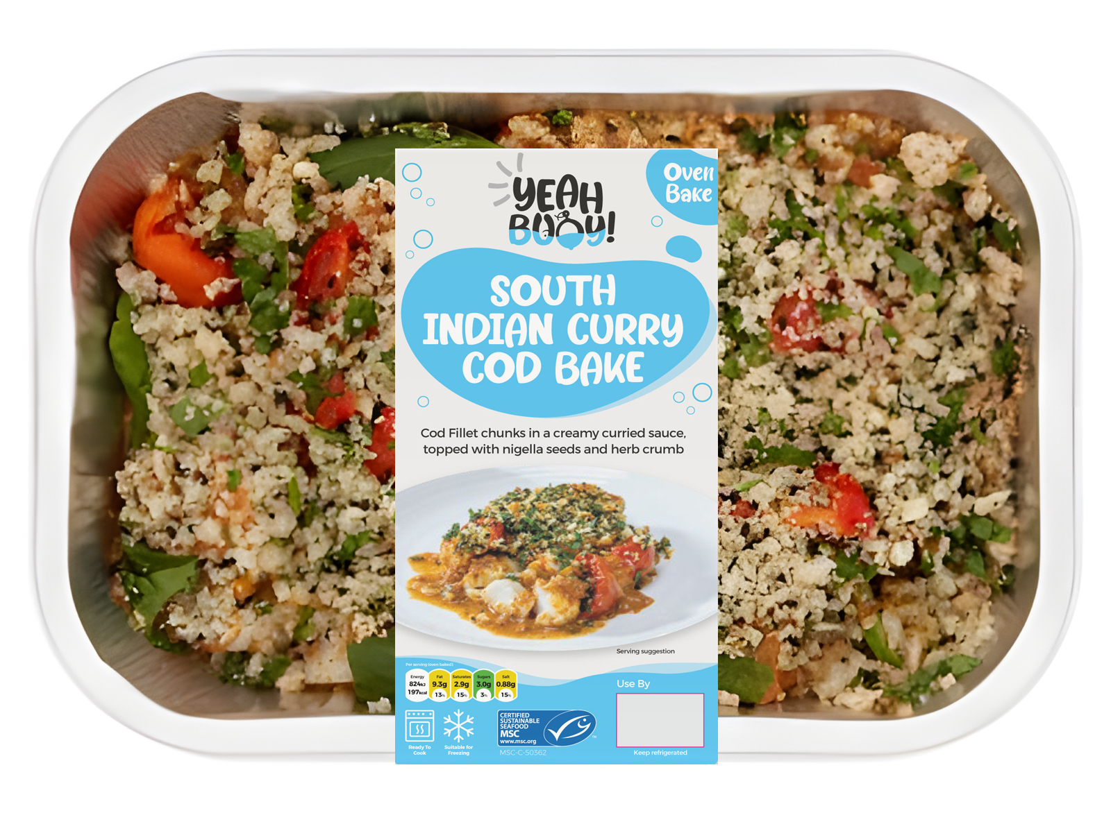 Yeah Buoy! South Indian couscous in a plastic container - a Waitrose product range.