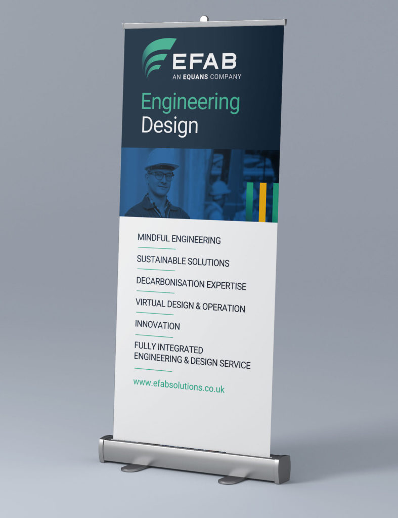 EFAB engineering design roll up banner.